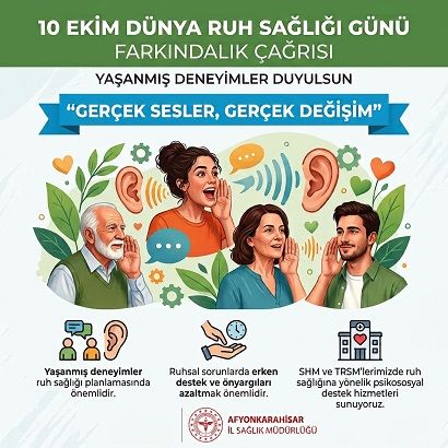 AFYONKARAHİSAR’DAN RUH SAĞLIĞI İÇİN ÖNEMLİ ÇAĞRI: “SESSİZ KALMA, DESTEK AL!”