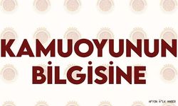 "KAMUOYUNA DUYURU"