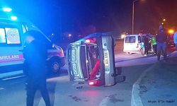  Otomobilin devrilmesi sonucu 5 kişi yaralandı