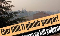Eber Gölü 11 gündür aralıksız yanıyor!