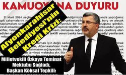 Afyonkarahisar Belediyesi'nin Kredi Krizi: Milletvekili Özkaya Teminat Mektubu Sağladı, Başkan Köksal Tepkili!