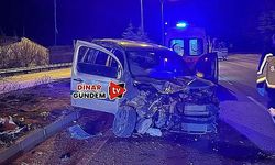 Dinar Yani Sanayi Mevkiinde Trafik Kazası! 