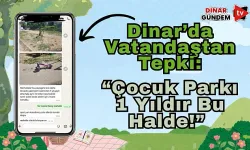 Dinar'da Vatandaştan Park Tepkisi