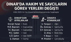 Dinar'da Hâkim ve Savcıların Yaz Kararnamesiyle Görev Yerleri Değişti