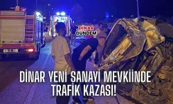 Dinar Yeni Sanayi Mevkiinde Trafik Kazası!