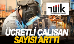 Ücretli çalışan sayısı yıllık %1,1 arttı.!