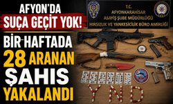 AFYON’DA SUÇA GEÇİT YOK! BİR HAFTADA 28 ARANAN ŞAHIS YAKALANDI