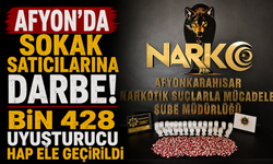 Afyon’da Sokak Satıcılarına Darbe! Bin 428 Uyuşturucu Hap Ele Geçirildi