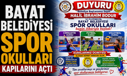 Bayat Belediyesi Spor Okulları Kapılarını Açtı