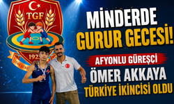 MİNDERDE GURUR GECESİ! AFYONLU GÜREŞÇİ ÖMER AKKAYA TÜRKİYE İKİNCİSİ OLDU