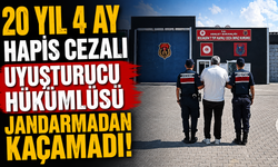20 YIL 4 AY HAPİS CEZALI UYUŞTURUCU HÜKÜMLÜSÜ JANDARMADAN KAÇAMADI!