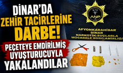 Dinar’da Zehir Tacirlerine Darbe! Peçeteye Emdirilmiş Uyuşturucuyla Yakalandılar