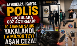 Afyonkarahisar’da Polis Suçlulara Göz Açtırmadı: 10 Aranan Şahıs Yakalandı, 1,6 Milyon TL’yi Aşan Ceza!