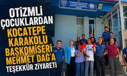 Otizmli Çocuklardan Kocatepe Karakolu Başkomiseri Mehmet Dağ’a Teşekkür Ziyareti