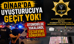 Dinar’da Uyuşturucuya Geçit Yok! Otomobilde Yakalandı, Cezaevine Gönderildi
