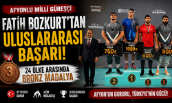 AFYONLU MİLLİ GÜREŞÇİ FATİH BOZKURT'TAN ULUSLARARASI BAŞARI! 24 ÜLKE ARASINDA BRONZ MADALYA