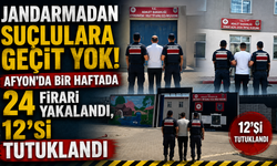 Jandarmadan Suçlulara Geçit Yok! Afyon'da Bir Haftada 24 Firari Yakalandı, 12'si Tutuklandı