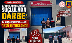 Jandarmadan Afyonkarahisar’da Suçlulara Darbe: 24 Aranan Şahıs Yakalandı, 12’si Tutuklandı!