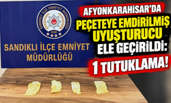 AFYONKARAHİSAR’DA PEÇETEYE EMDİRİLMİŞ UYUŞTURUCU ELE GEÇİRİLDİ: 1 TUTUKLAMA!