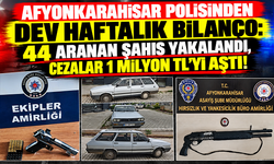 AFYONKARAHİSAR POLİSİNDEN DEV HAFTALIK BİLANÇO: 44 ARANAN ŞAHIS YAKALANDI, CEZALAR 1 MİLYON TL’Yİ AŞTI!