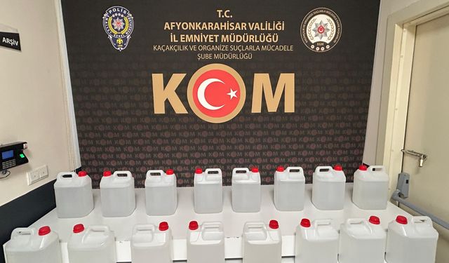 Afyonkarahisar'da Kaçak Alkol Operasyonu: 190 Litre El Yapımı Rakı Önledi!