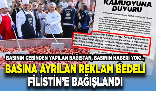 Basının cebinden yapılan bağıştan, basının haberi yok!..