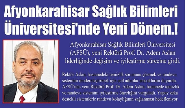 Sağlık Bilimleri Üniversitesi'nde Yeni Dönem.!
