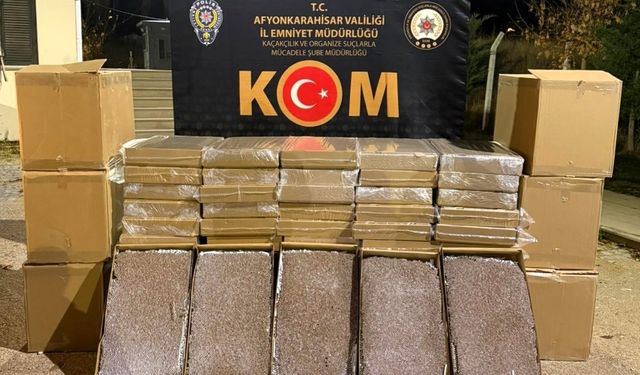 Afyonkarahisar'da Tarihi Makaron Kaçakçılığı Operasyonu.!