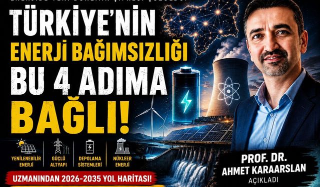 Prof. Dr. Karaarslan'dan Türkiye İçin Enerji Yol Haritası: Dört Ayaklı Model Önerisi