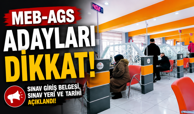 MEB-AGS ADAYLARI DİKKAT!