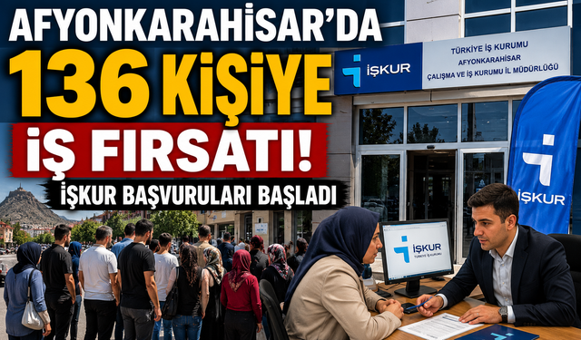 Afyonkarahisar’da 136 Kişiye İş Fırsatı! İŞKUR Başvuruları Başladı.!