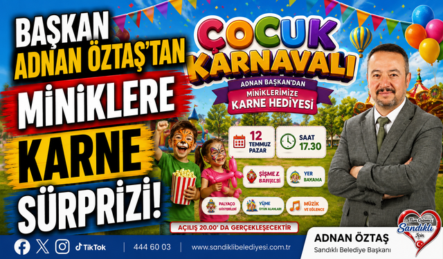 BAŞKAN ADNAN ÖZTAŞ’TAN MİNİKLERE KARNE SÜRPRİZİ!