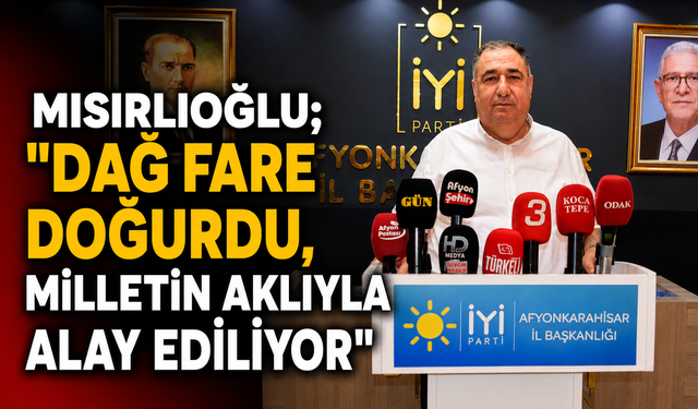 Mısırlıoğlu; "Dağ Fare Doğurdu, Milletin Aklıyla Alay Ediliyor"