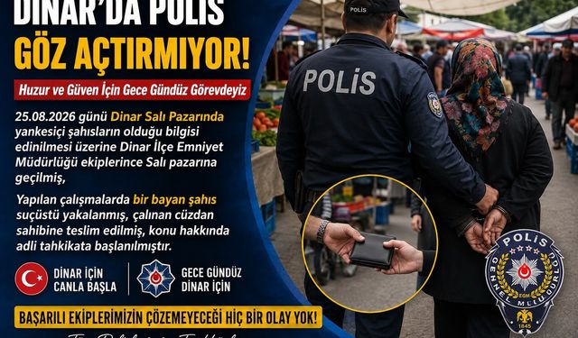 Dinar’da Polis Ekiplerinden Yankesicilere Geçit Yok