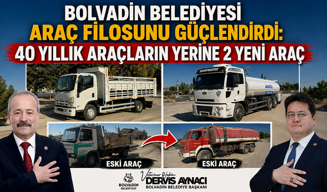 Bolvadin Belediyesi Araç Filosunu Güçlendirdi: 40 Yıllık Araçların Yerine 2 Yeni Araç