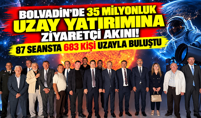 BOLVADİN'DE 35 MİLYONLUK UZAY YATIRIMINA ZİYARETÇİ AKINI! 87 SEANSTA 683 KİŞİ UZAYLA BULUŞTU