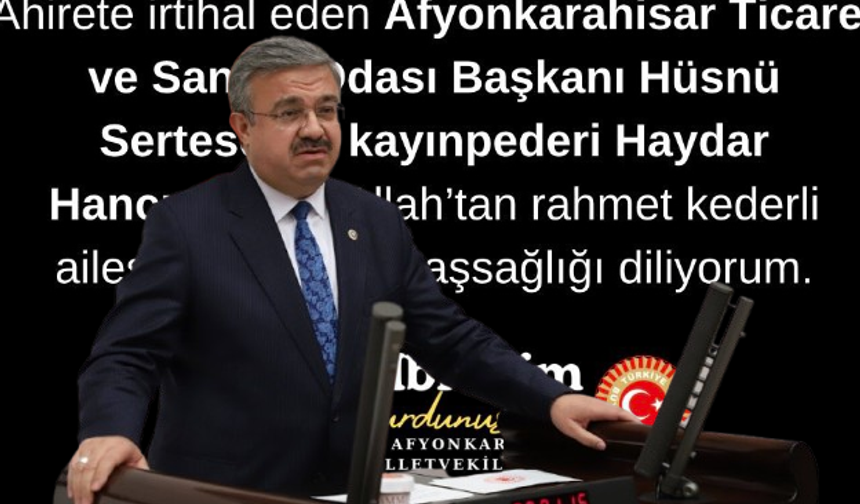 Afyonkarahisar'da İş İnsanı Haydar Hancıoğlu Vefat Etti
