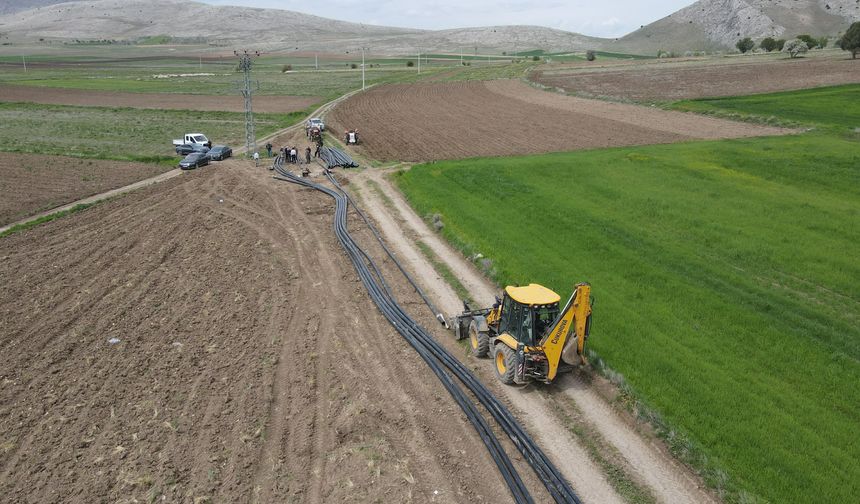 SULTANDAĞI YERALTI SUYU SULAMASI İNŞAATI  TAMAMLANIYOR