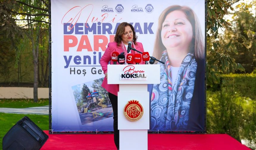 NURİ DEMİRAYAK PARKI YENİLENEN YÜZÜYLE HİZMETE AÇILDI