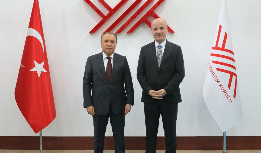 AKÜ Rektörü Karakaş, YÖK Başkanı Özvar ile Görüştü
