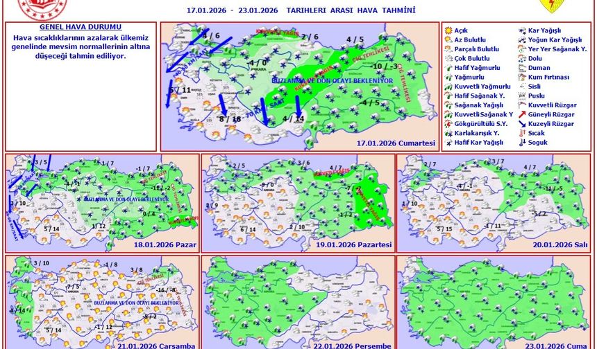 Hava Sıcaklıkları Bölgemiz Genelinde Azalacak