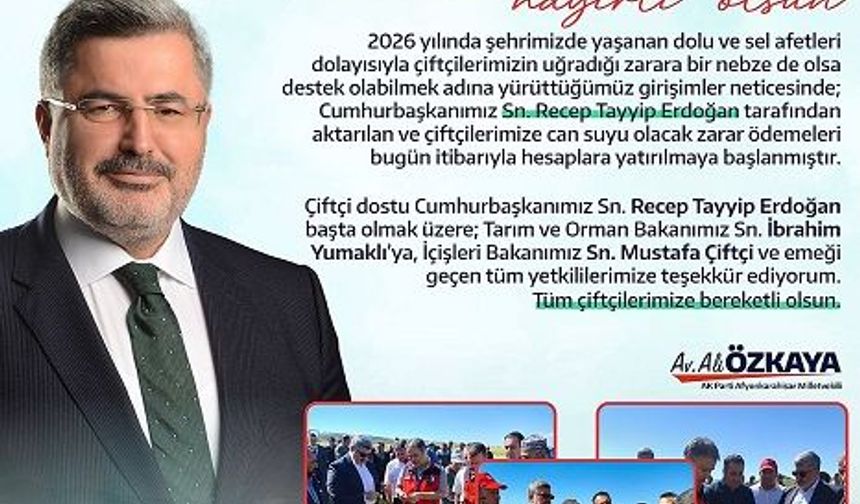 AFYONKARAHİSARLI ÇİFTÇİLERE 20 MİLYON TL MÜJDESİ! 9 İLÇEDE 1.012 ÜRETİCİNİN HESABINA YATIRILIYOR